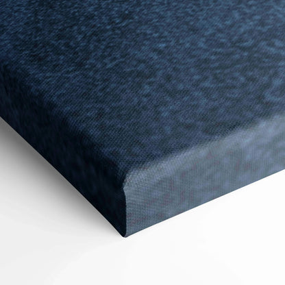 Close-up of BMW S1000RR motorcycle canvas wall art with deep blue tones and textured finish.