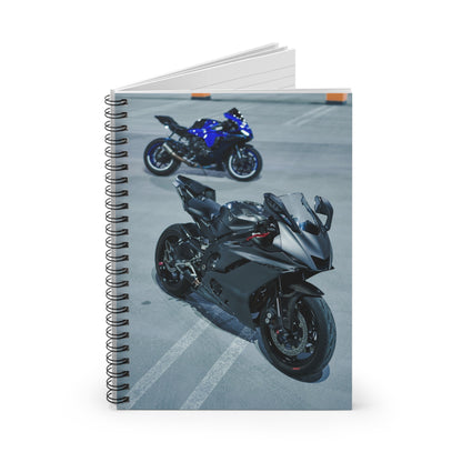 Yamaha R6 Motorcycle Spiral Notebook #001 - Throttle Designs