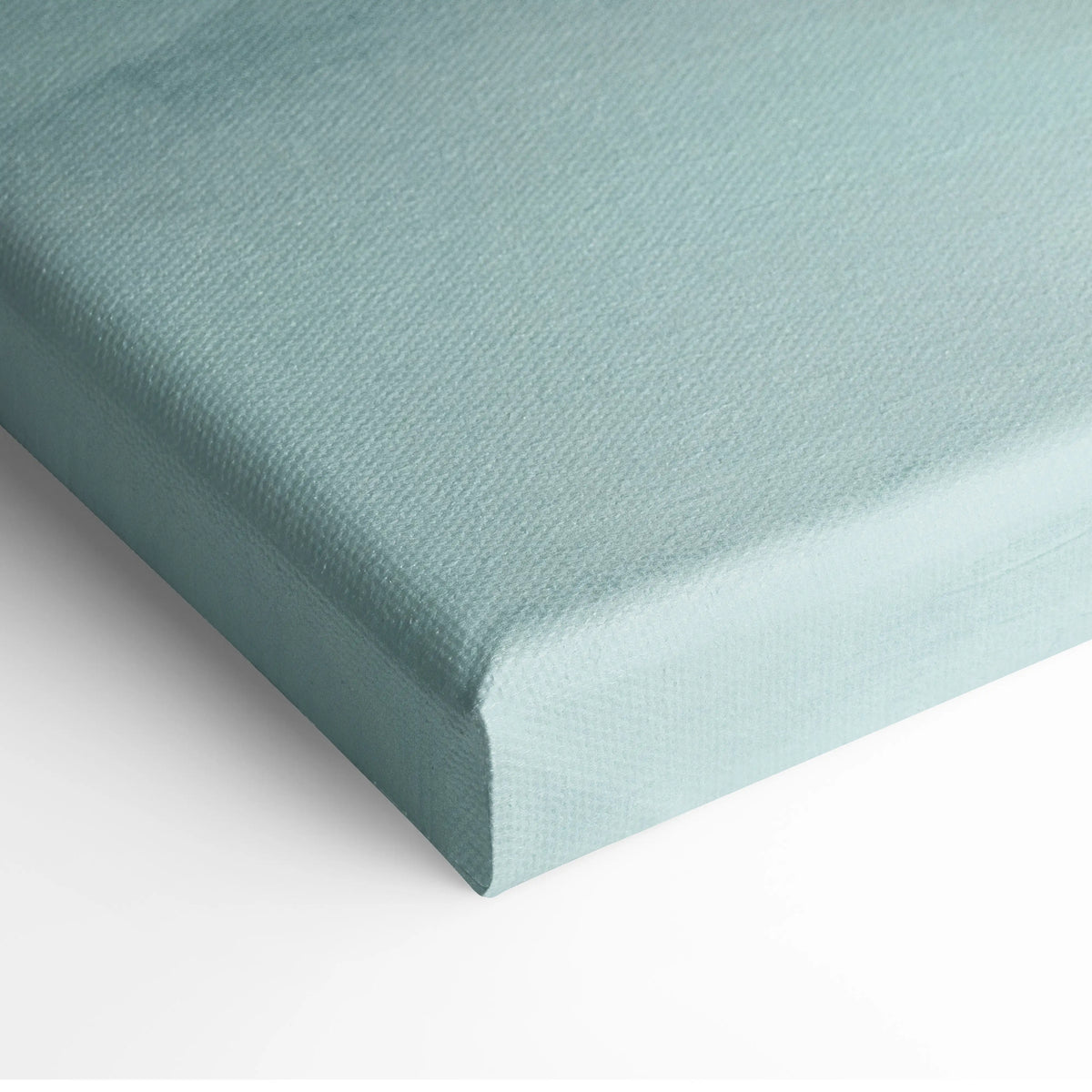 Soft teal canvas with textured woven surface and rounded edges in lamborghini countach lpi 800-4 inspired supercar wall art