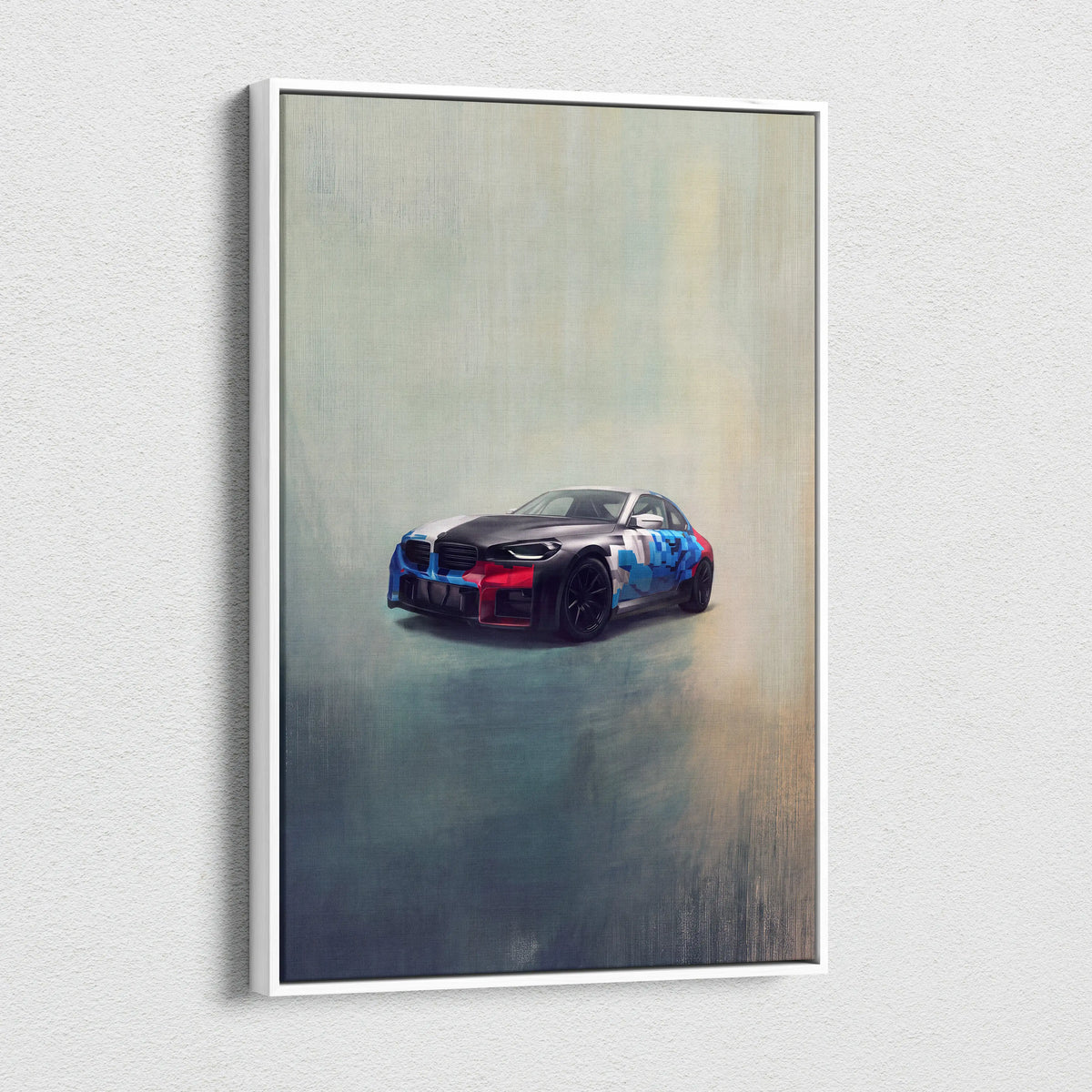 BMW M2 Inspired Canvas Art, Luxury Sports Car Wall Decor Print