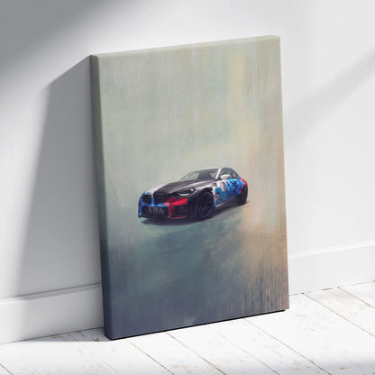 BMW M2 Inspired Canvas Art, Luxury Sports Car Wall Decor Print