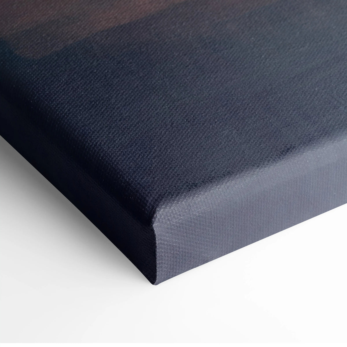 Dark navy canvas with textured woven surface and raised edges for lamborghini huracán inspired supercar wall art print