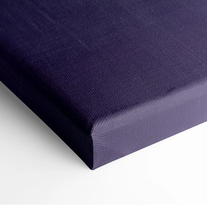 Lamborghini Huracán inspired deep navy canvas art with textured woven surface and thick gallery wrapped edges