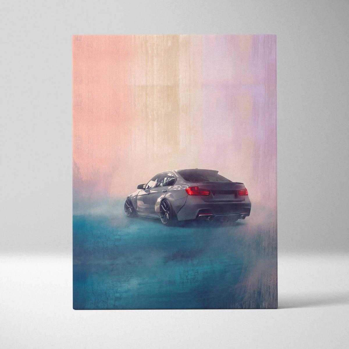 BMW M3 Inspired Car Wall Art, Modern Automotive Canvas Painting