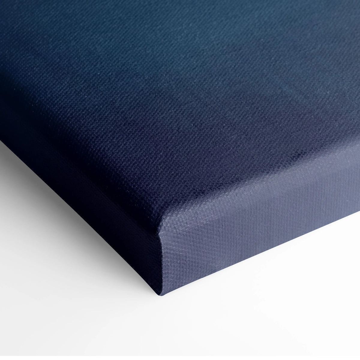Deep navy blue canvas print with textured woven fabric featuring ferrari f430 inspired supercar wall art design