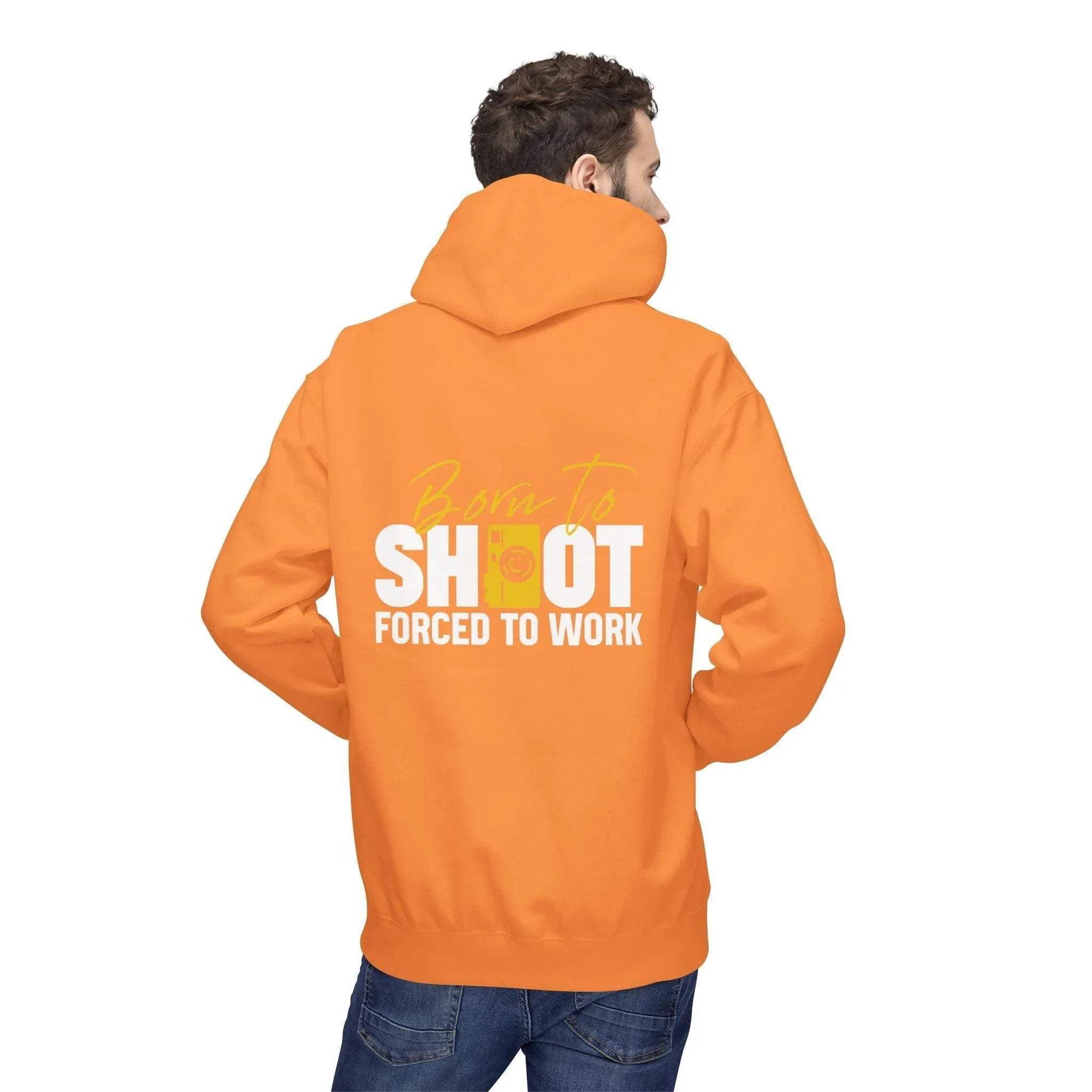 Ultimate Photographer’s Hoodie: 'Born To Shoot, Forced To Work' - Cozy Fleece for Creative Souls