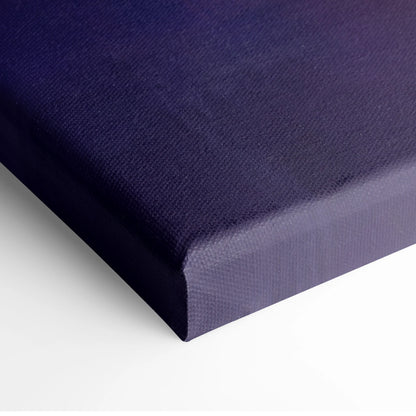 Ferrari F12berlinetta inspired car wall art canvas print in deep navy with textured woven surface and raised edges