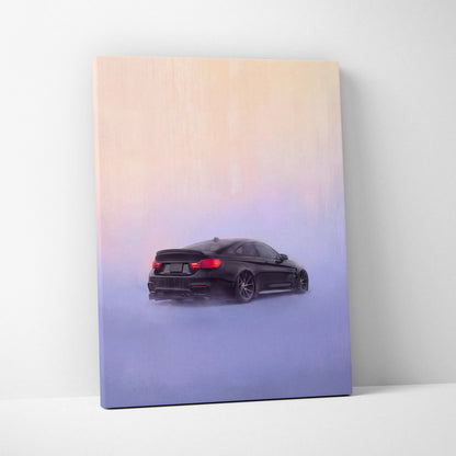 BMW M4 Inspired Automotive Wall Art, High Performance German Coupe Canvas Print