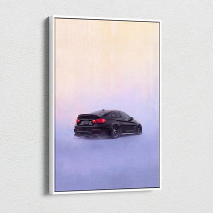 BMW M4 Inspired Automotive Wall Art, High Performance German Coupe Canvas Print