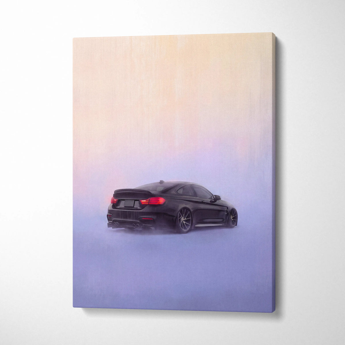 BMW M4 Inspired Automotive Wall Art, High Performance German Coupe Canvas Print