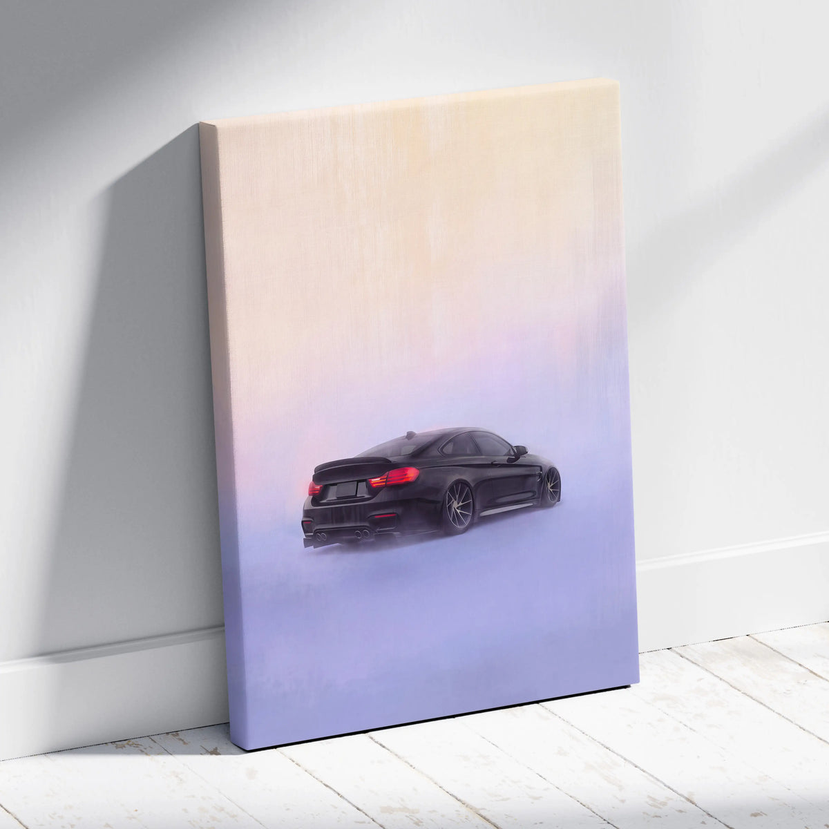 BMW M4 Inspired Automotive Wall Art, High Performance German Coupe Canvas Print