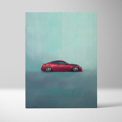 Infiniti G37 Inspired Car Wall Art, Luxury Coupe Canvas Print for Office Decor