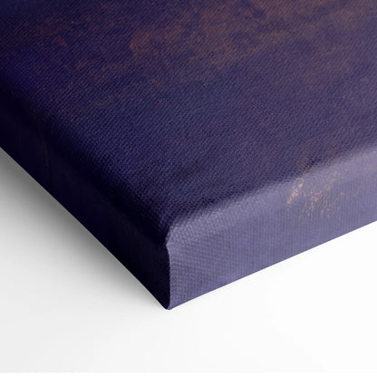 Porsche 911 GT3 RS inspired car wall art in deep navy canvas with textured woven surface and slightly worn edges