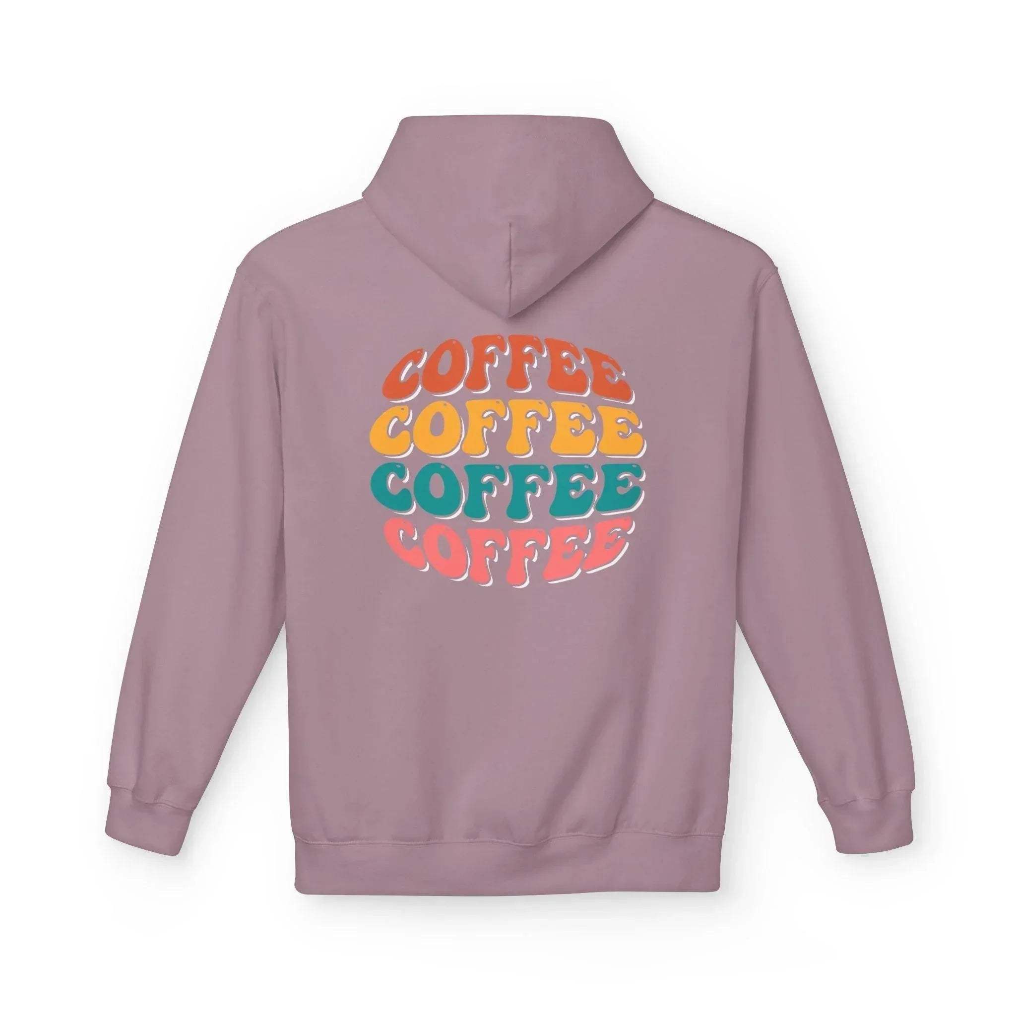 Cozy Chic Groovy Coffee Fleece Hoodie for Ultimate Comfort