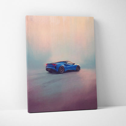 Lotus Emira Inspired Canvas Art, Modern British Sports Car Wall Decor Print