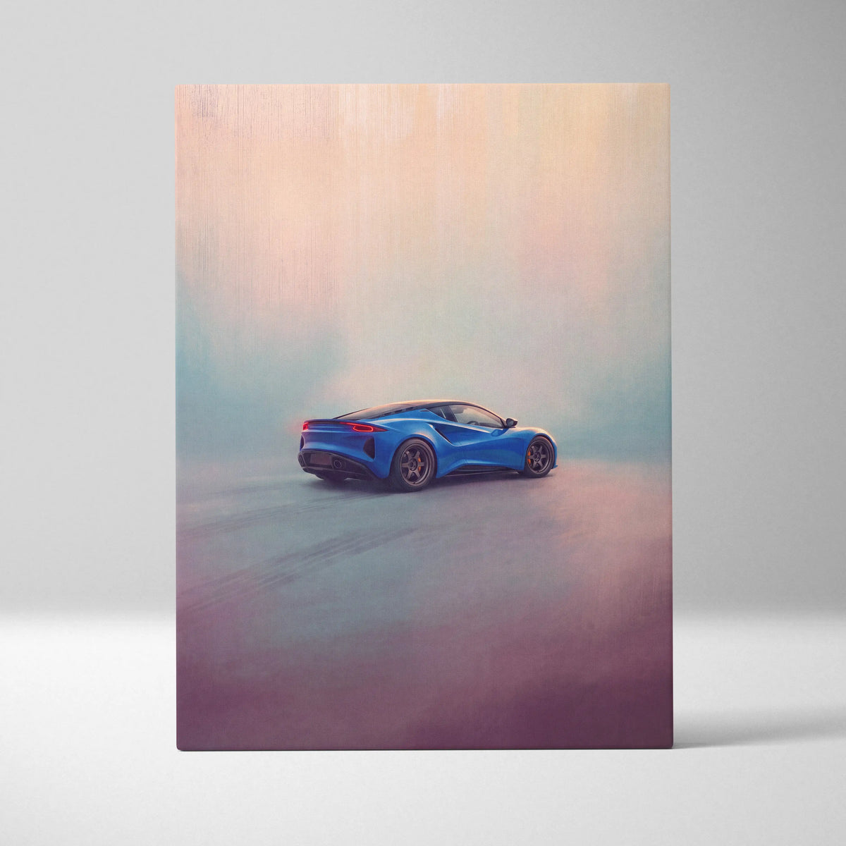 Lotus Emira Inspired Canvas Art, Modern British Sports Car Wall Decor Print