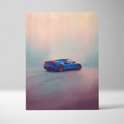 Lotus Emira Inspired Canvas Art, Modern British Sports Car Wall Decor Print