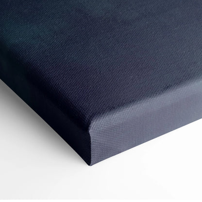 Dark navy dodge viper srt inspired canvas art with textured woven surface and slightly raised edges for wall decor