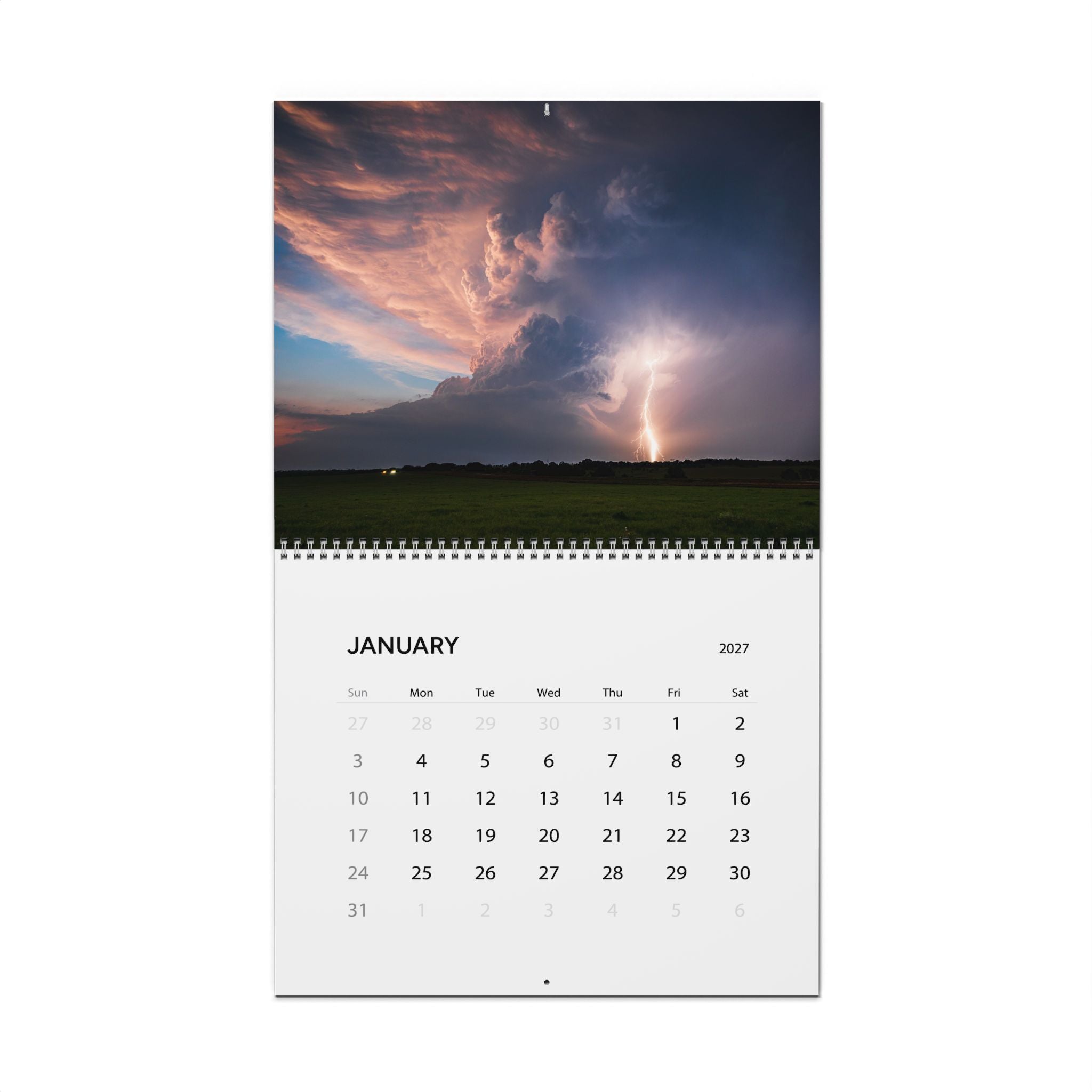 2027 Storm Artwork Wall Calendar – Dramatic Skies, Lightning & Powerful Weather Art Collection