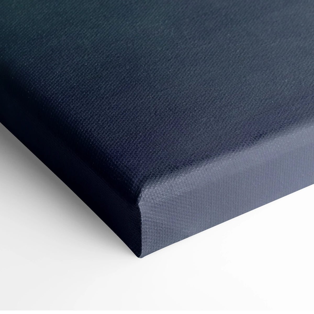 Dark navy canvas print with textured woven surface and raised edges dodge challenger inspired muscle car wall art