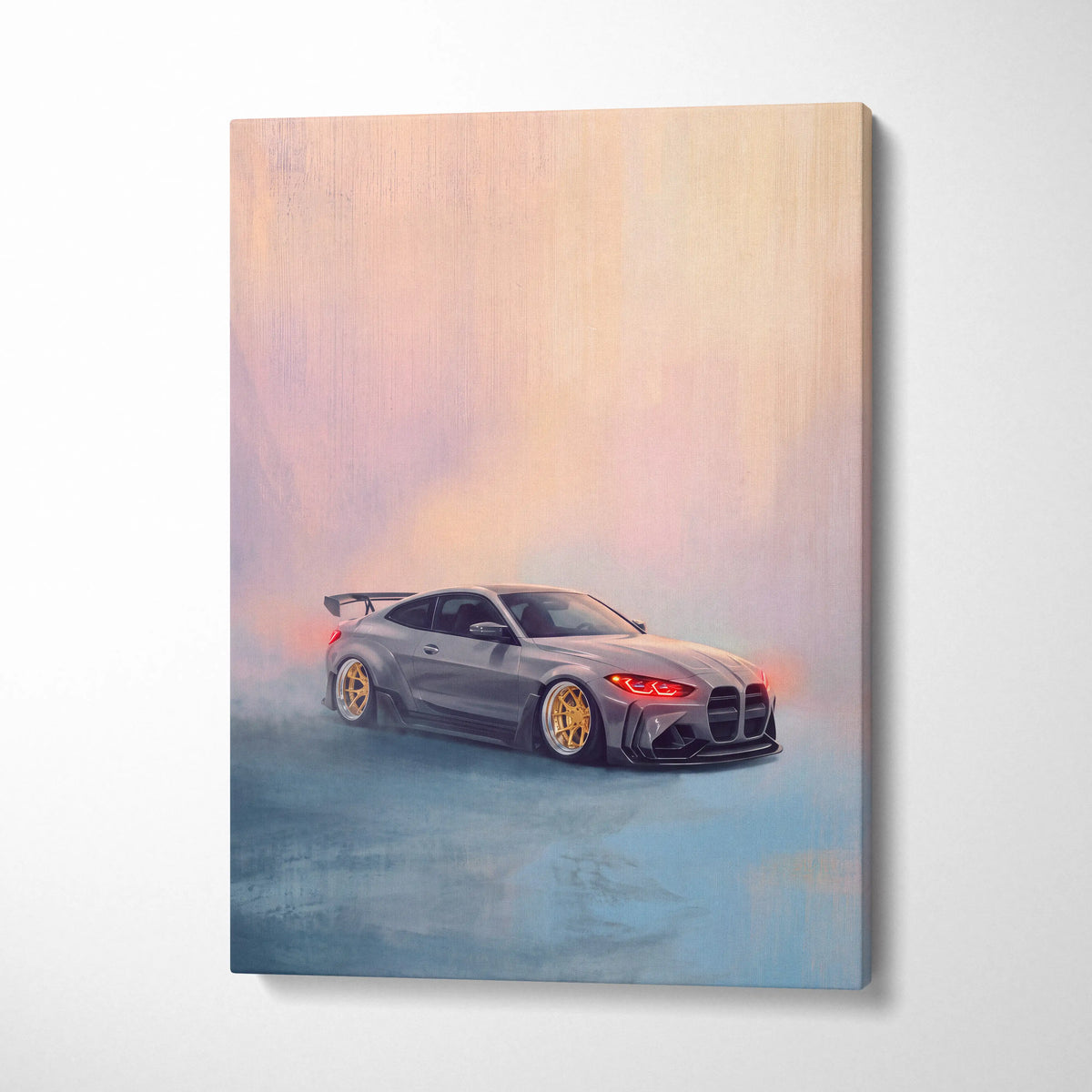 BMW M4 Inspired Automotive Wall Art, High Performance German Coupe Canvas Print