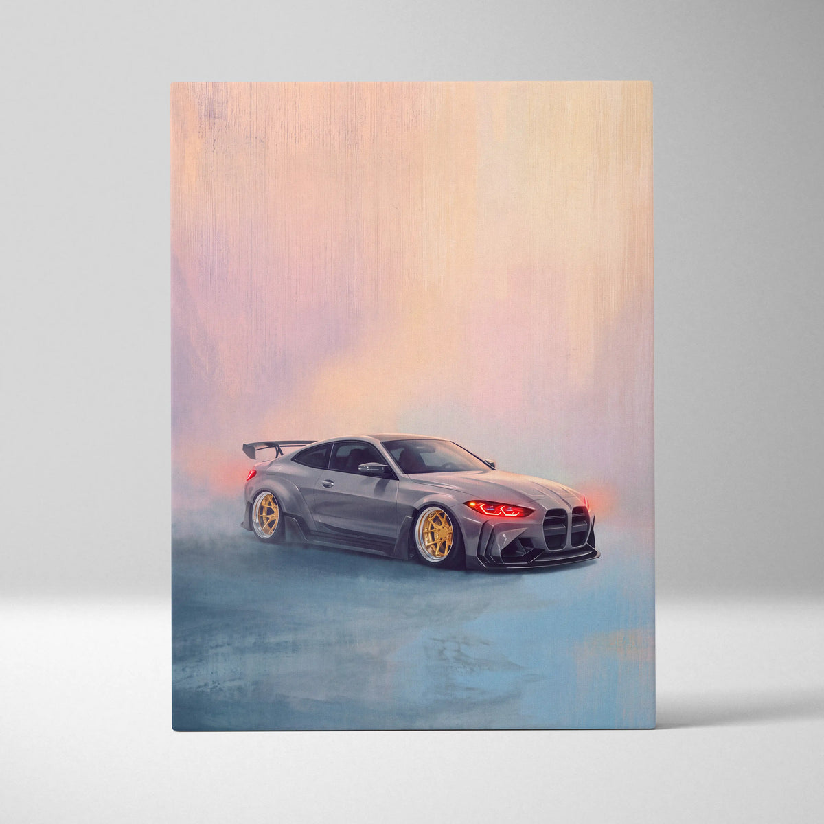 BMW M4 Inspired Automotive Wall Art, High Performance German Coupe Canvas Print