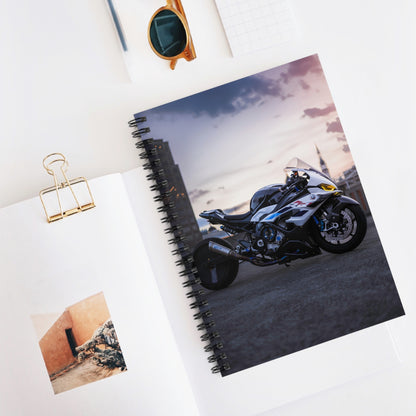 BMW S1000RR Drag Spec Motorcycle Spiral Notebook #003 - Throttle Designs