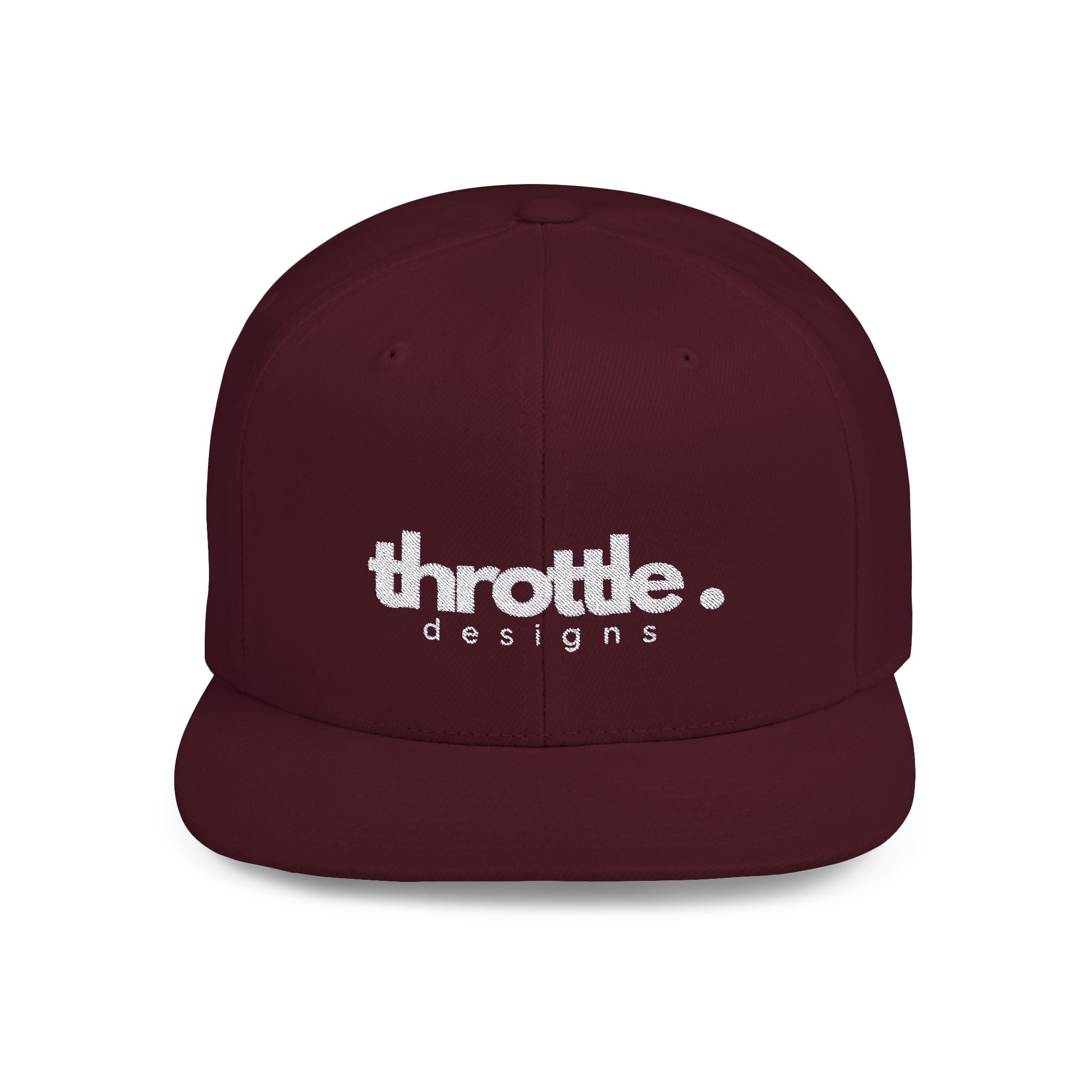 Premium Logo Flat Bill Snapback - Throttle Designs