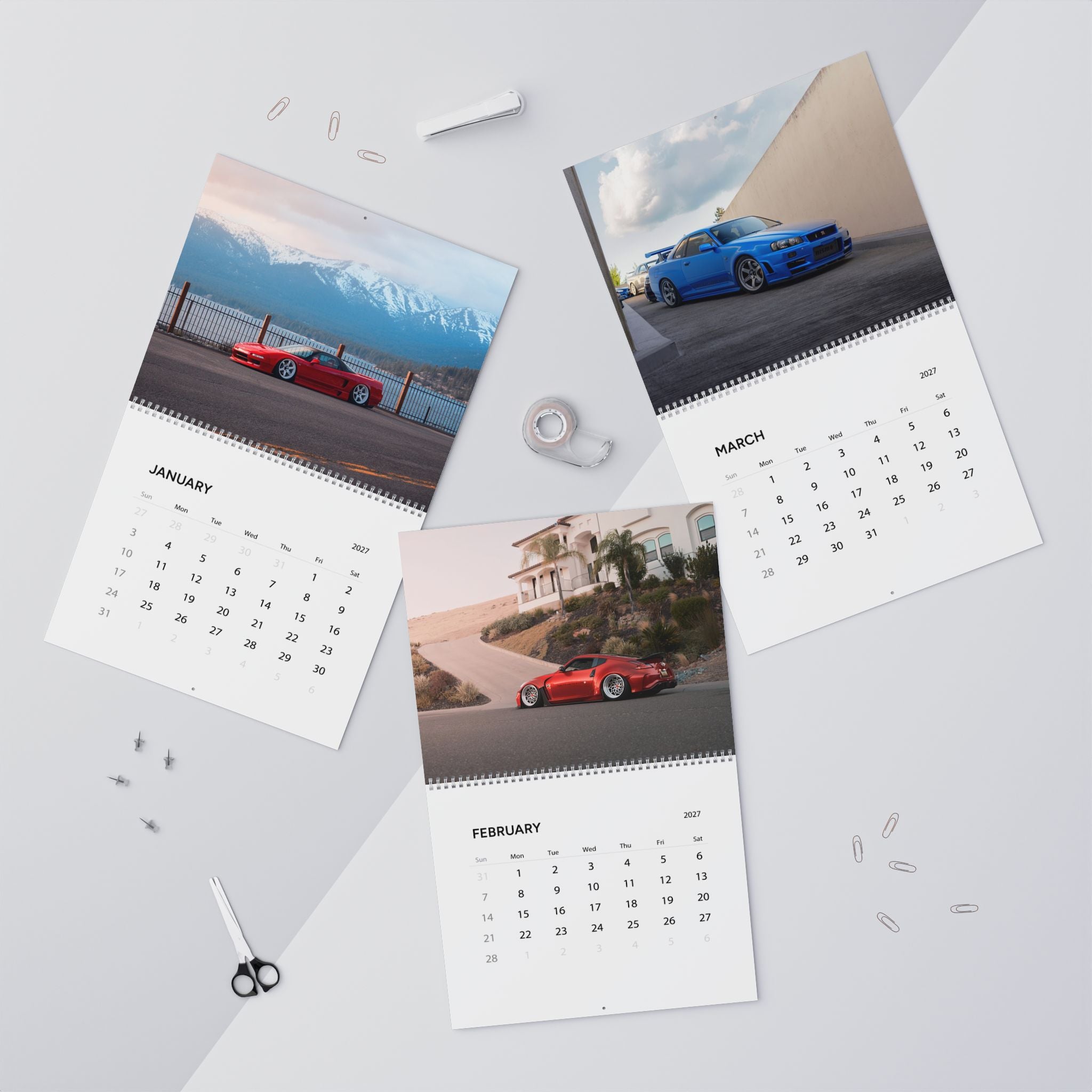 2027 JDM Cars Wall Calendar – Japanese Performance Cars, Tuner Cars & Automotive Artwork Collection