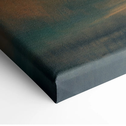 Porsche 911 GT3 RS inspired car wall art canvas painting print with dark green textured surface and subtle brown gradients