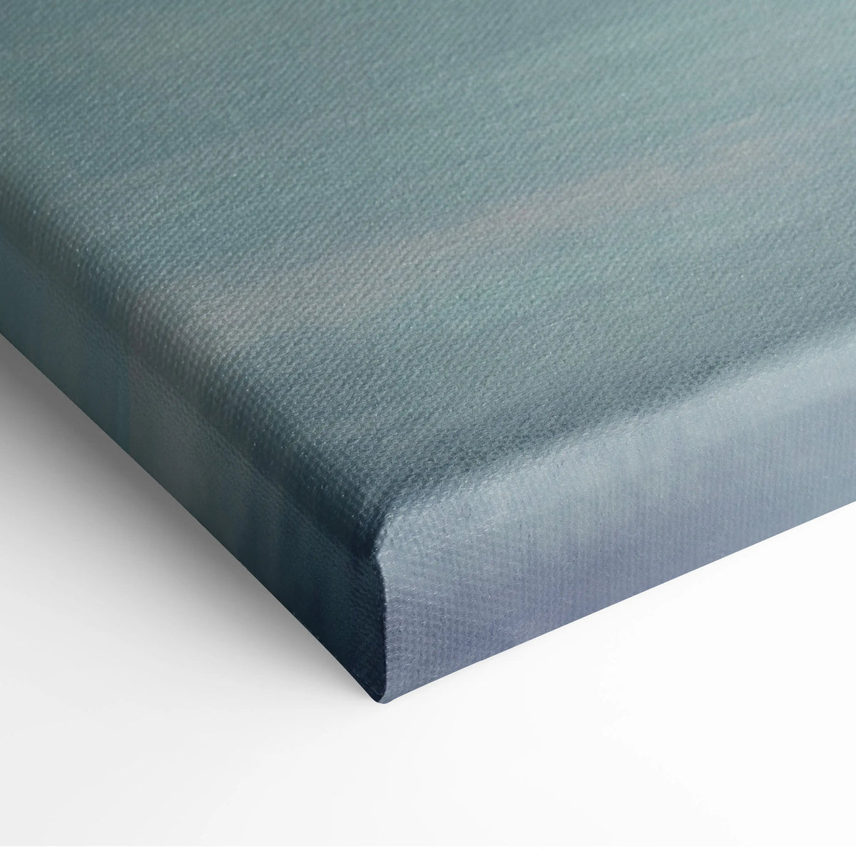 Dodge charger inspired canvas art in deep teal textured fabric with subtle gradient and visible weave for muscle wall decor