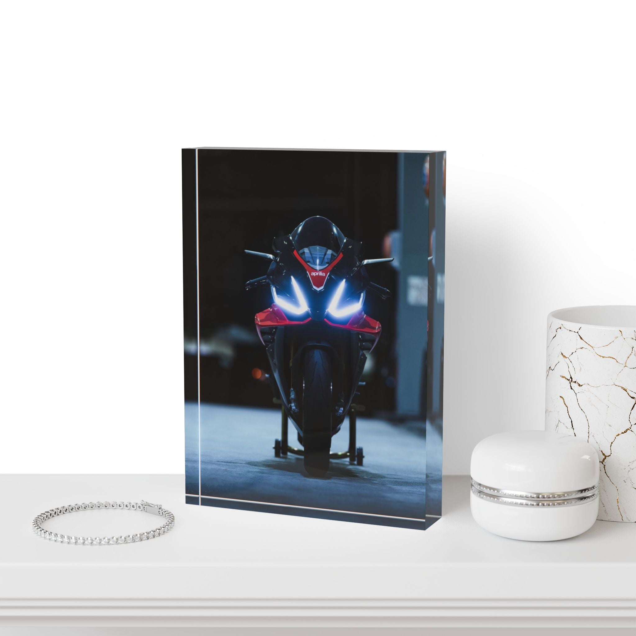 Aprilia RSV4 Motorcycle Acrylic Photo Block #001 - Throttle Designs