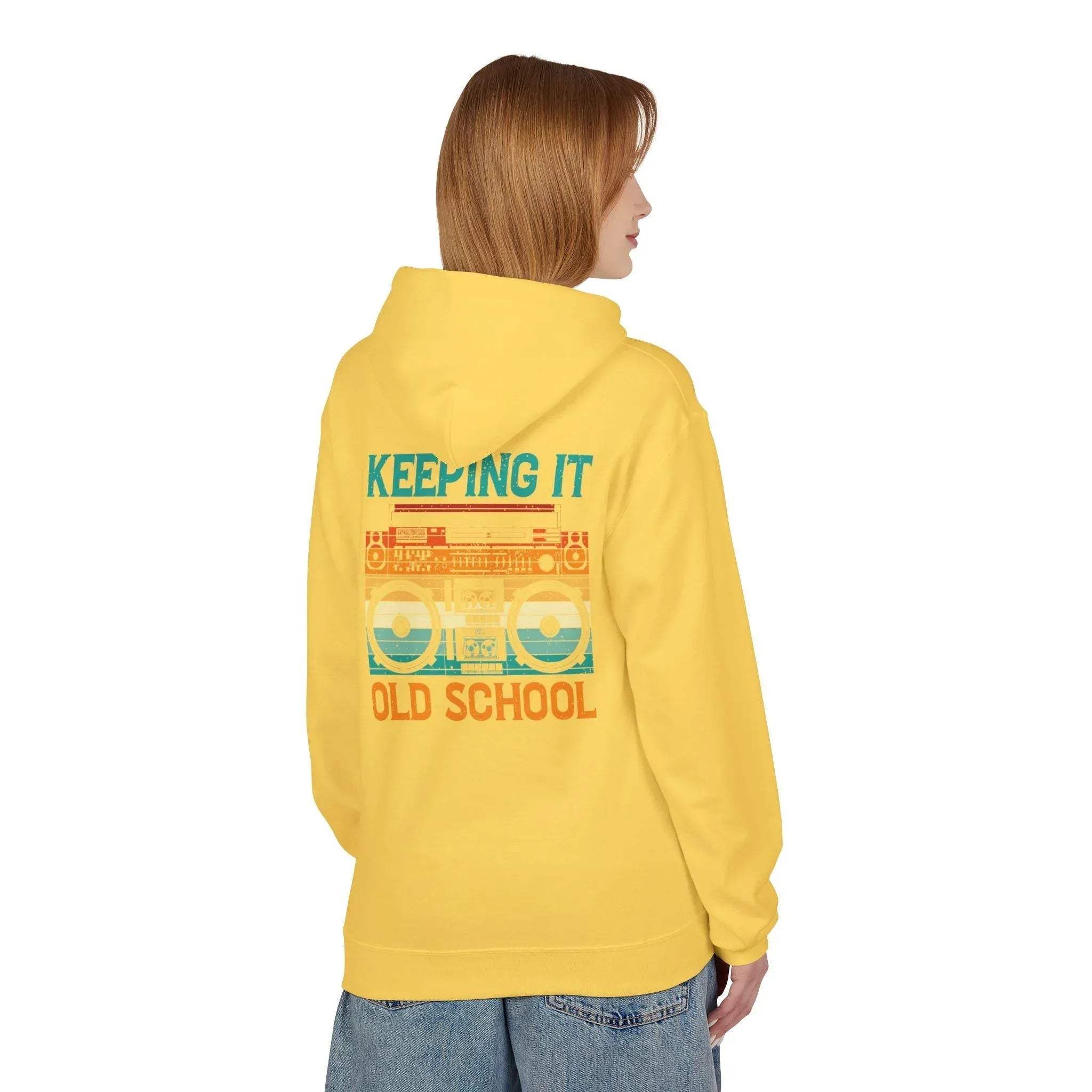 Ultimate Comfort Premium Old School Boombox Fleece Hoodie