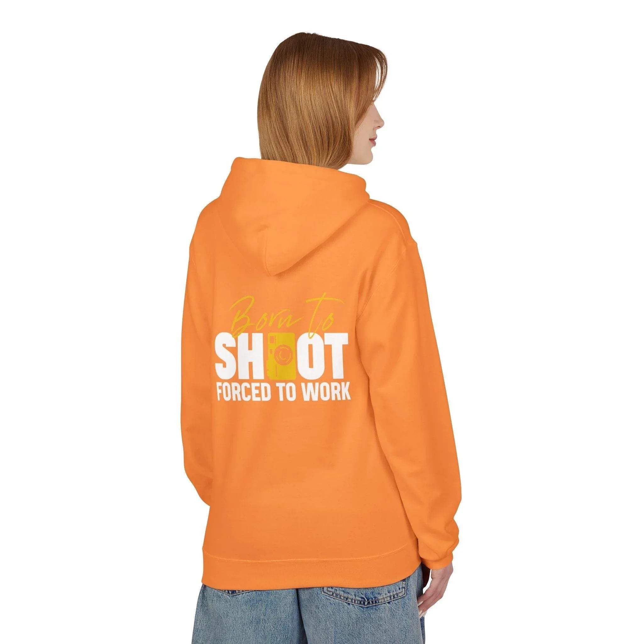 Ultimate Photographer’s Hoodie: 'Born To Shoot, Forced To Work' - Cozy Fleece for Creative Souls