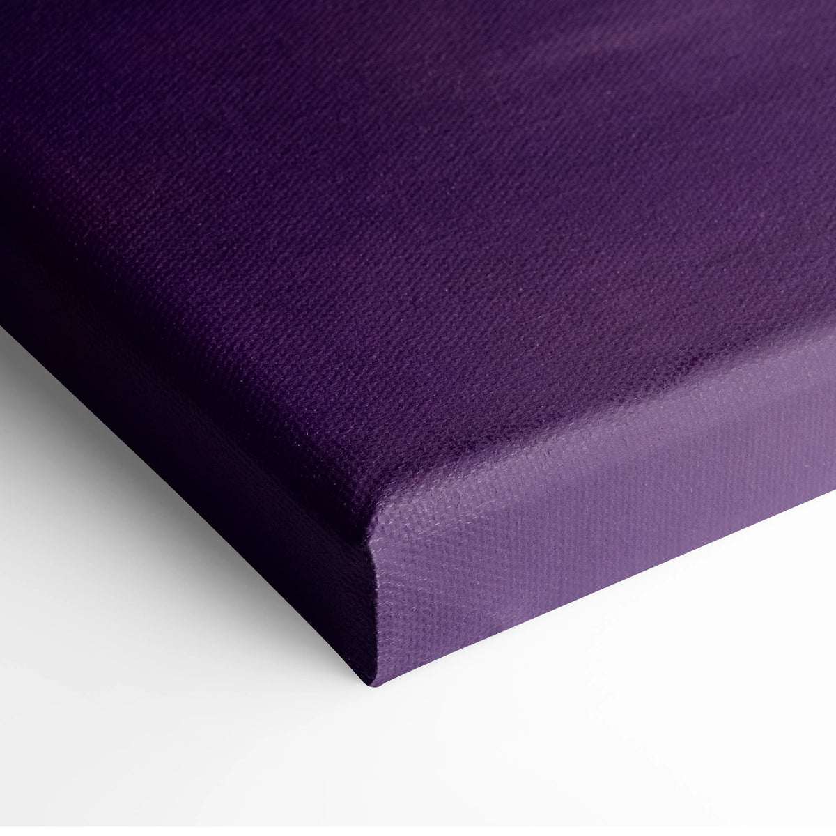 Deep purple canvas art stretched over wooden frame with textured fabric featuring dodge charger inspired design for office decor