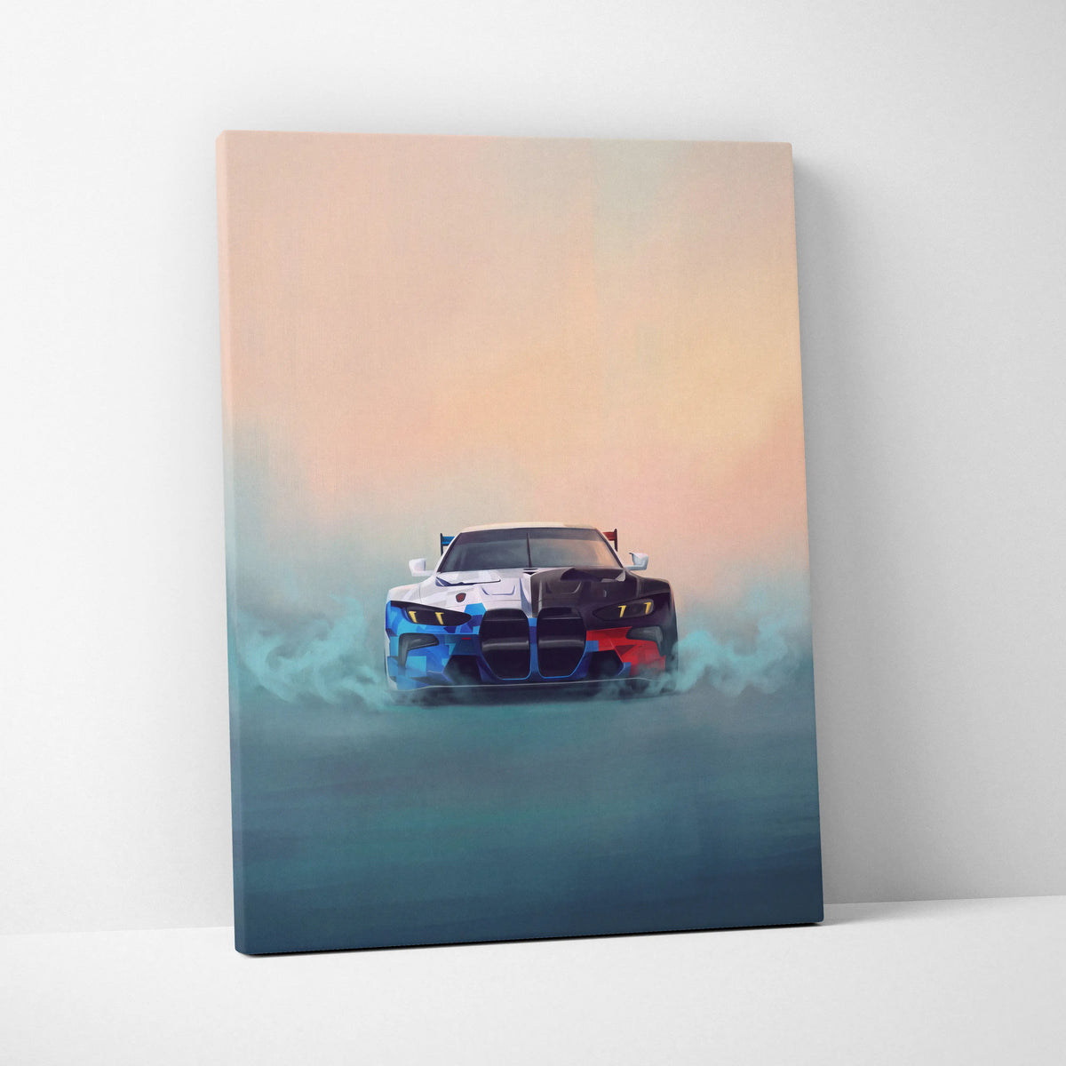 BMW M4 GT3 Inspired Automotive Wall Art, High Performance German Coupe Canvas Print