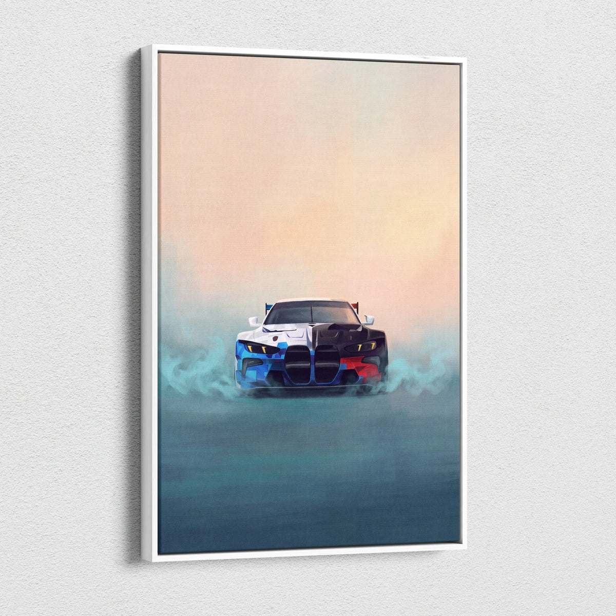 BMW M4 GT3 Inspired Automotive Wall Art, High Performance German Coupe Canvas Print