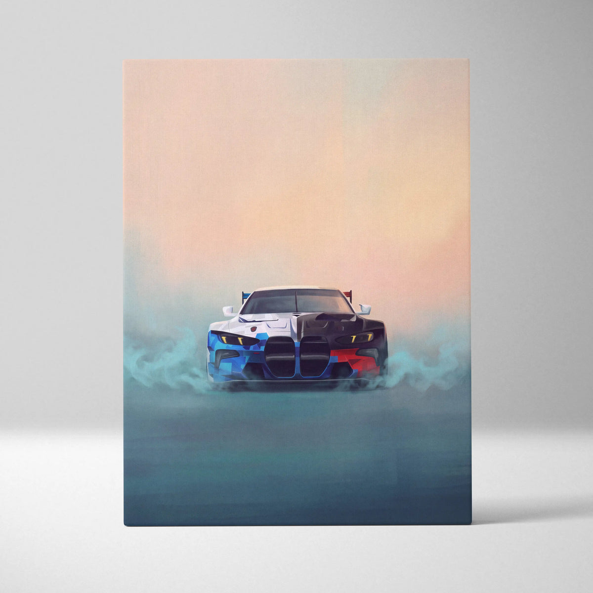 BMW M4 GT3 Inspired Automotive Wall Art, High Performance German Coupe Canvas Print