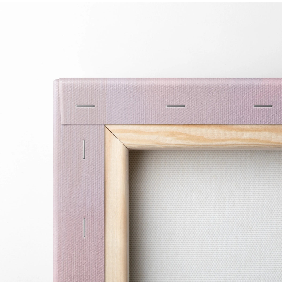 Light pink textured canvas frame with natural wood border featuring aston martin vantage inspired car wall art