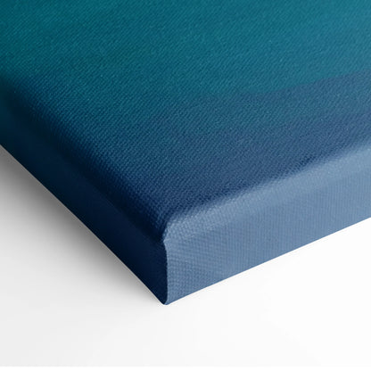 Aston Martin Vantage inspired car wall art with teal-to-blue gradient textured stretched fabric canvas painting