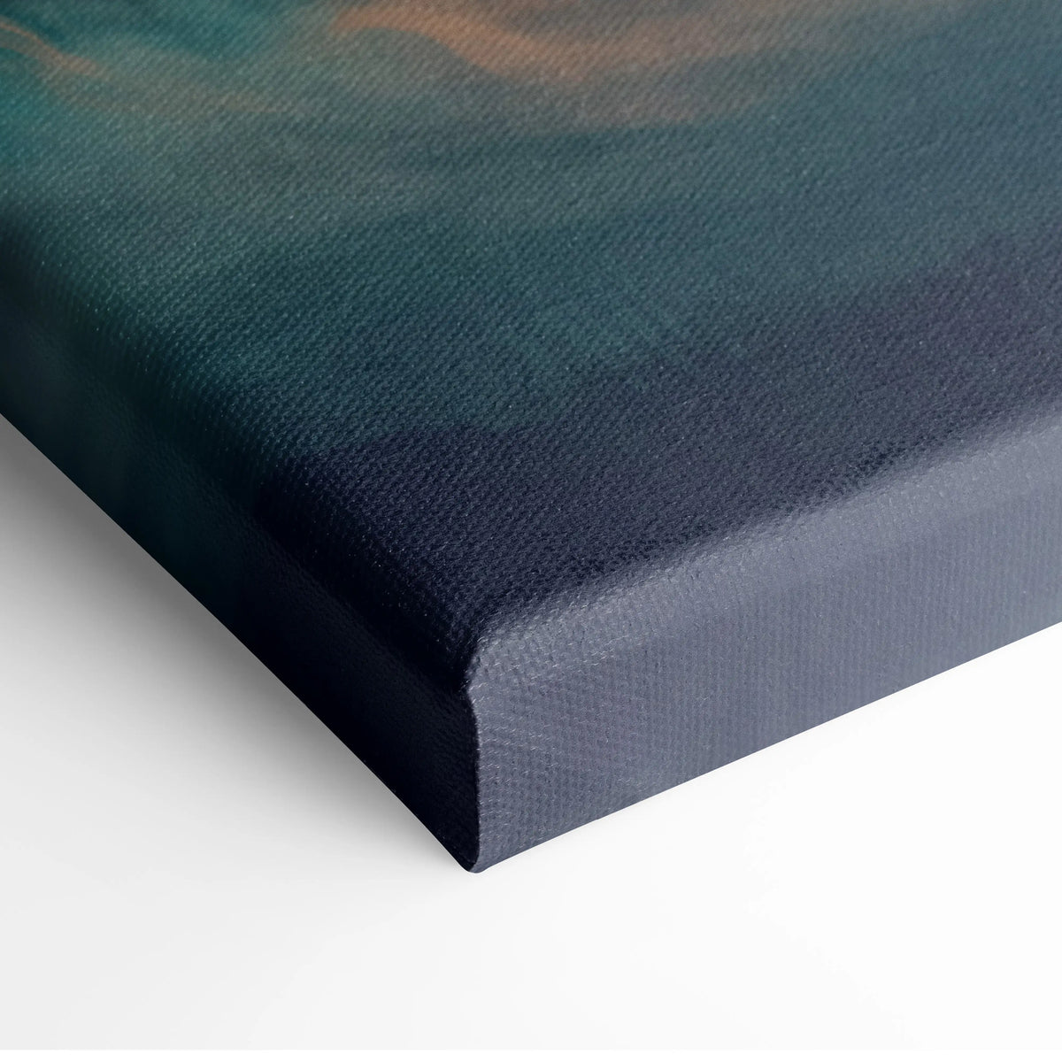 Mercedes-AMG One inspired automotive wall art canvas print with deep teal to navy gradient and textured fabric finish