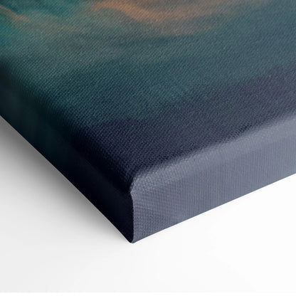 Mercedes-AMG One inspired automotive wall art canvas print with deep teal to navy gradient and textured fabric finish