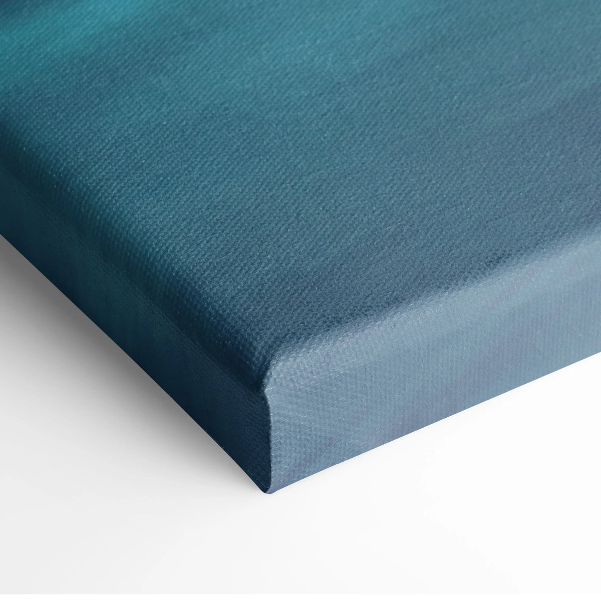 Teal Mercedes-AMG GT inspired supercar canvas art with textured woven surface and slightly raised edges for wall decor