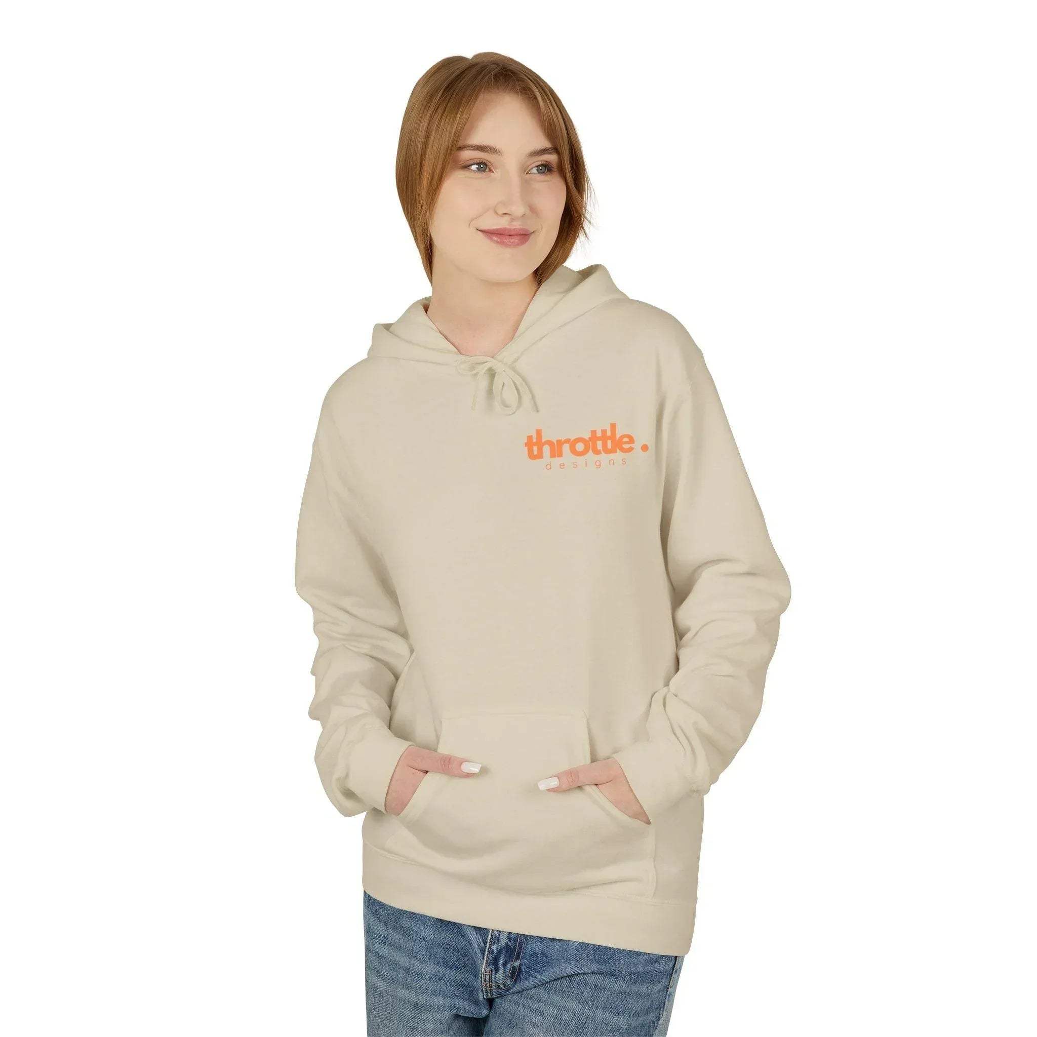 Cozy Cat Lover's Retro Sunset Fleece Hoodie