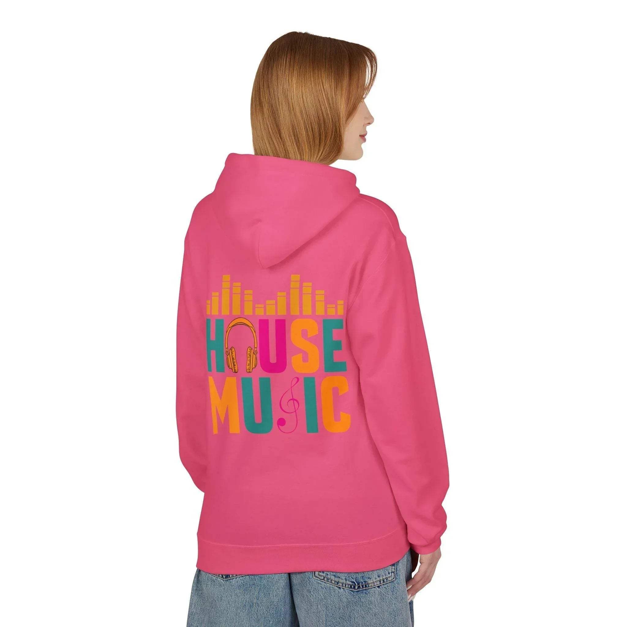 House Music Vibes Fleece Hoodie - Stylish Comfort for Music Lovers
