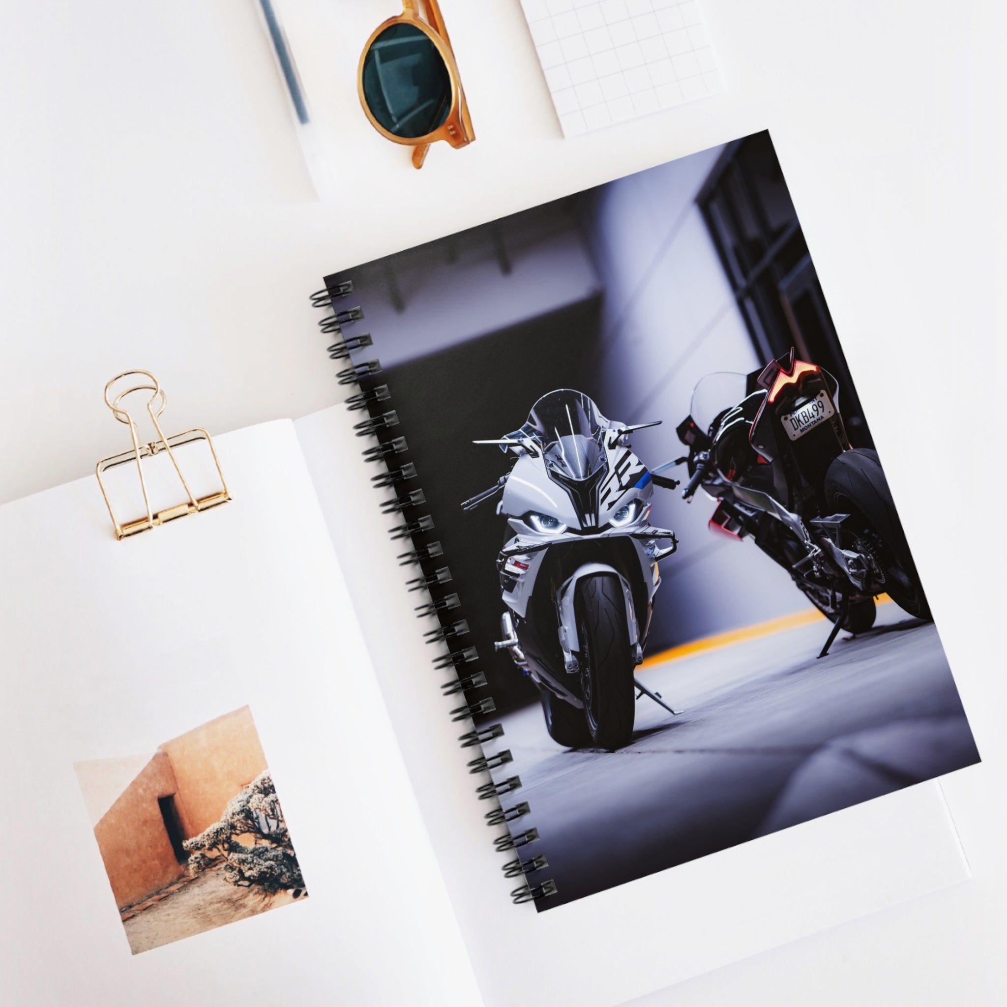 BMW S1000RR and Aprilia RSV4 Motorcycle Spiral Notebook #003 - Throttle Designs