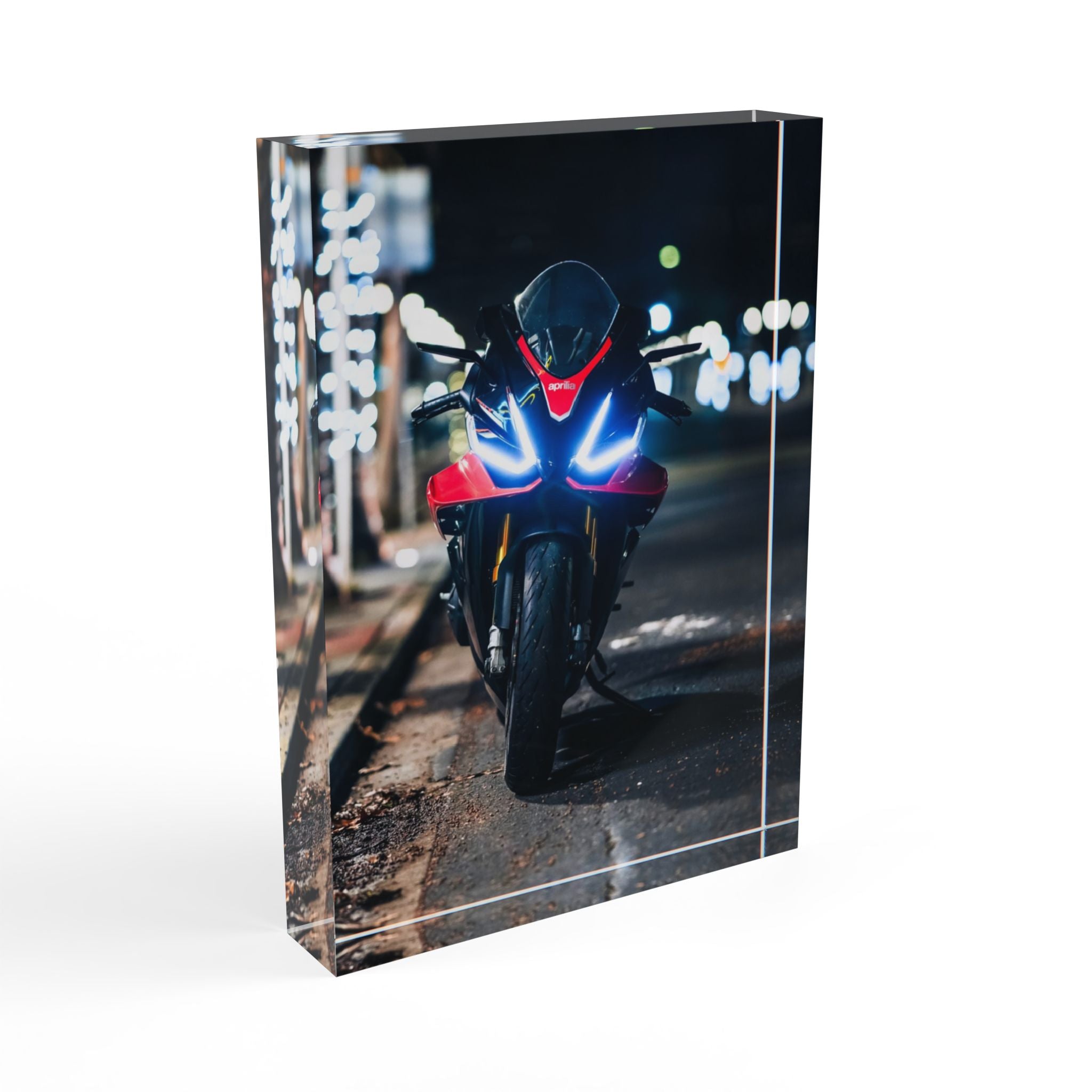 Aprilia RSV4 Motorcycle Acrylic Photo Block #010 - Throttle Designs