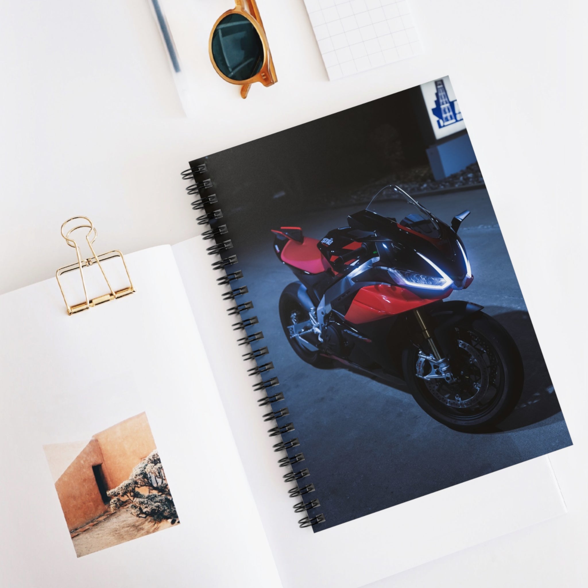 Aprilia RSV4 1100 Factory Motorcycle Spiral Notebook #021 - Throttle Designs