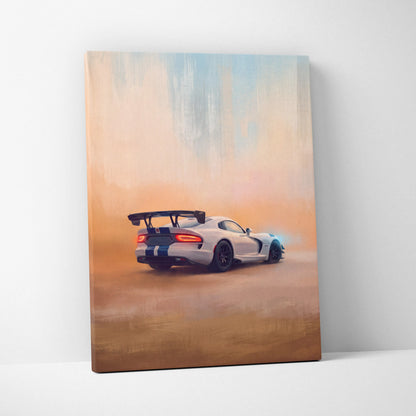 Dodge Viper SRT ACR Inspired Supercar Canvas Art - Custom Car Wall Art Print