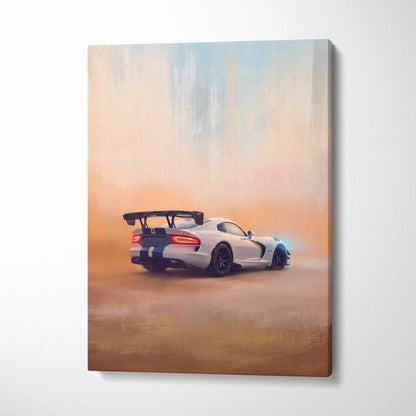 Dodge Viper SRT ACR Inspired Supercar Canvas Art - Custom Car Wall Art Print